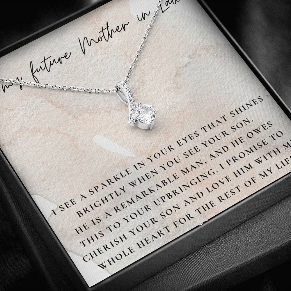 Mother of the Groom Gift, From Bride, Mother in Law Necklace, Gift Necklace To Mother of the Groom On Our Wedding Day, Future Mother in Law