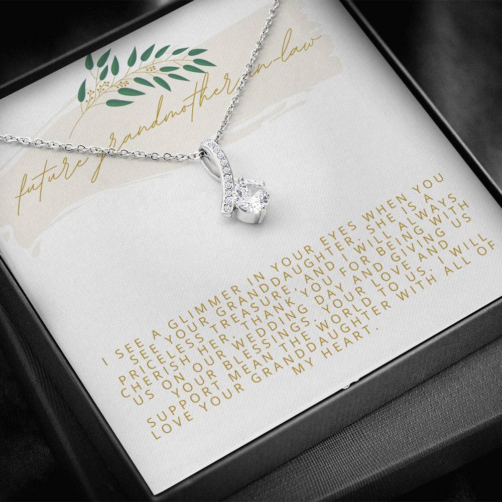 Grandmother Of The Bride Necklace Gift From Groom, Grandmother Gift From Groom, Jewelry Gift For Grandma On My Wedding