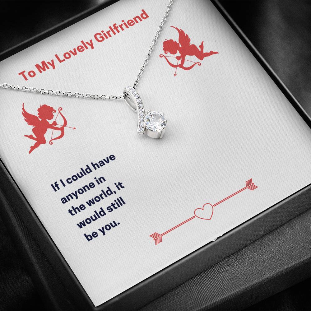 Personalized To My Girlfriend Necklace  for Her Birthday Valentines Anniversary Gift for Girlfriend Hearts Necklace for Women with Message  Card