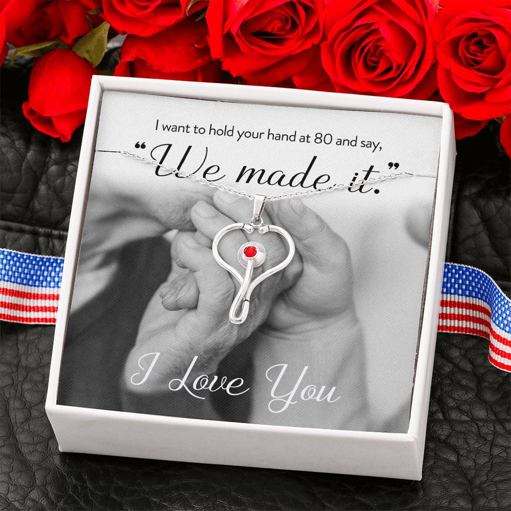 To My Mom Mother In Law Wife Fiancée Necklace Gift With The Message Card On Birthday Mother's Day Valentine's Day Gift From Daughter Son Husband
