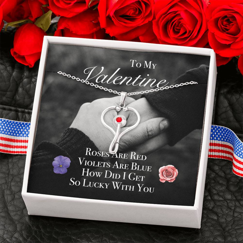 Personalized Necklace Gift To My Wife Fiancée Girlfriend On Valentine's Day Wedding Engagement Birthday Gift With The Message Card
