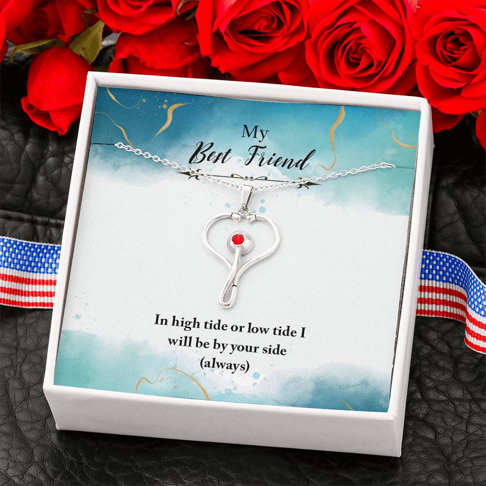 Friendship Necklace Gift To My Best Friend Pendent Gift On Birthday Graduation Engagement For Women With The Message Card