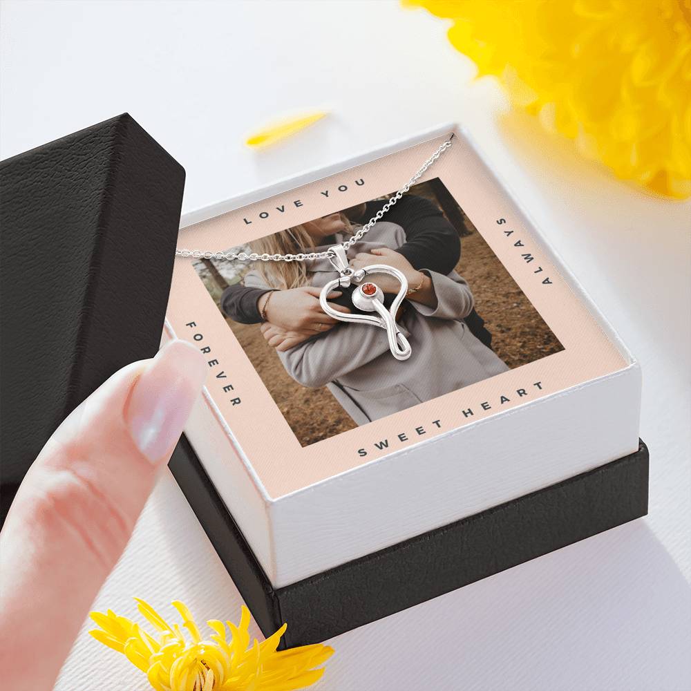 Personalized Necklace Gift For Women To My Mom Wife Girlfriend Pendent Gift On Mother's Day Birthday Wedding Gift With The Message Card