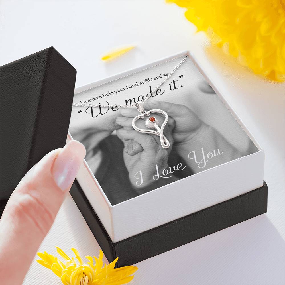 To My Mom Mother In Law Wife Fiancée Necklace Gift With The Message Card On Birthday Mother's Day Valentine's Day Gift From Daughter Son Husband