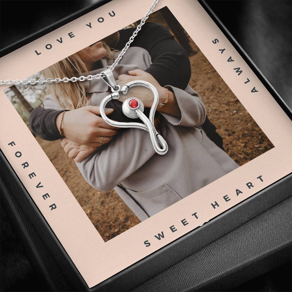 Personalized Necklace Gift For Women To My Mom Wife Girlfriend Pendent Gift On Mother's Day Birthday Wedding Gift With The Message Card