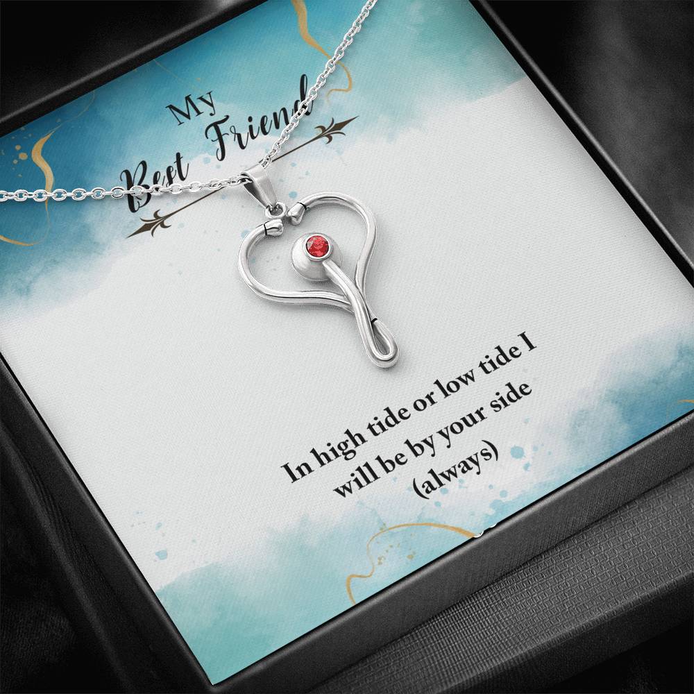 Friendship Necklace Gift To My Best Friend Pendent Gift On Birthday Graduation Engagement For Women With The Message Card