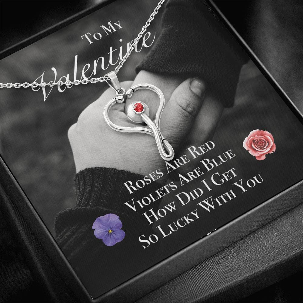 Personalized Necklace Gift To My Wife Fiancée Girlfriend On Valentine's Day Wedding Engagement Birthday Gift With The Message Card