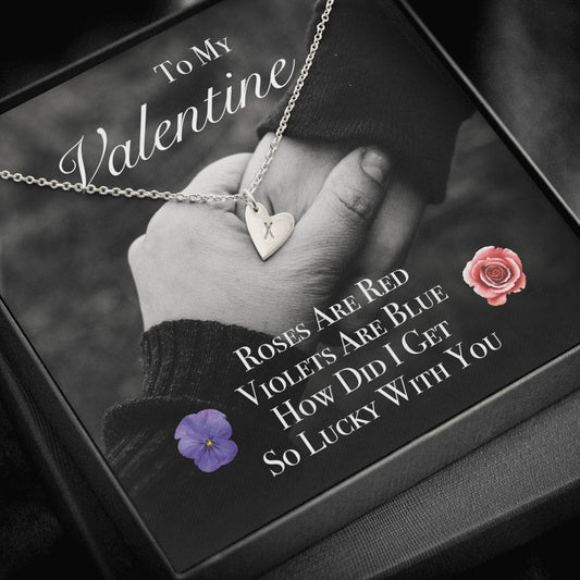 To My Wife Girlfriend Valentine's Day Pendent Gift With The Message Card From Husband Boyfriend On Birthday Wedding Anniversary