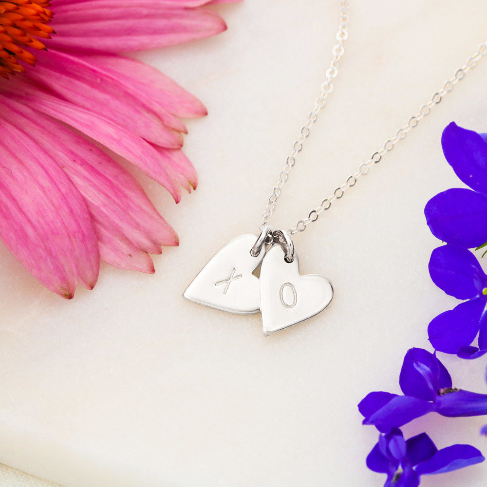 Gift for Future Wife, Gift for Fiancé, Personalized Heart Necklace for Girlfriend