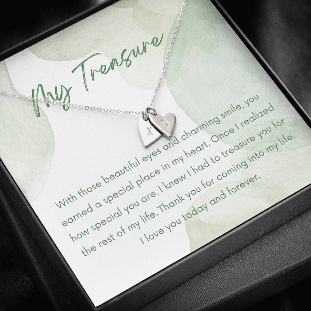Gift for Girlfriend, Heart Necklace Jewelry for Her, Birthday Gift, Anniversary Gift Box