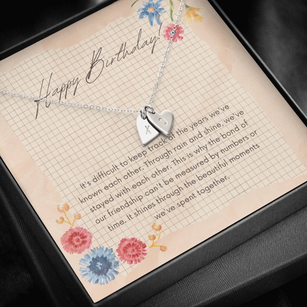 Personalized Heart Necklace for Friend Birthday, Best Friend Birthday Gift