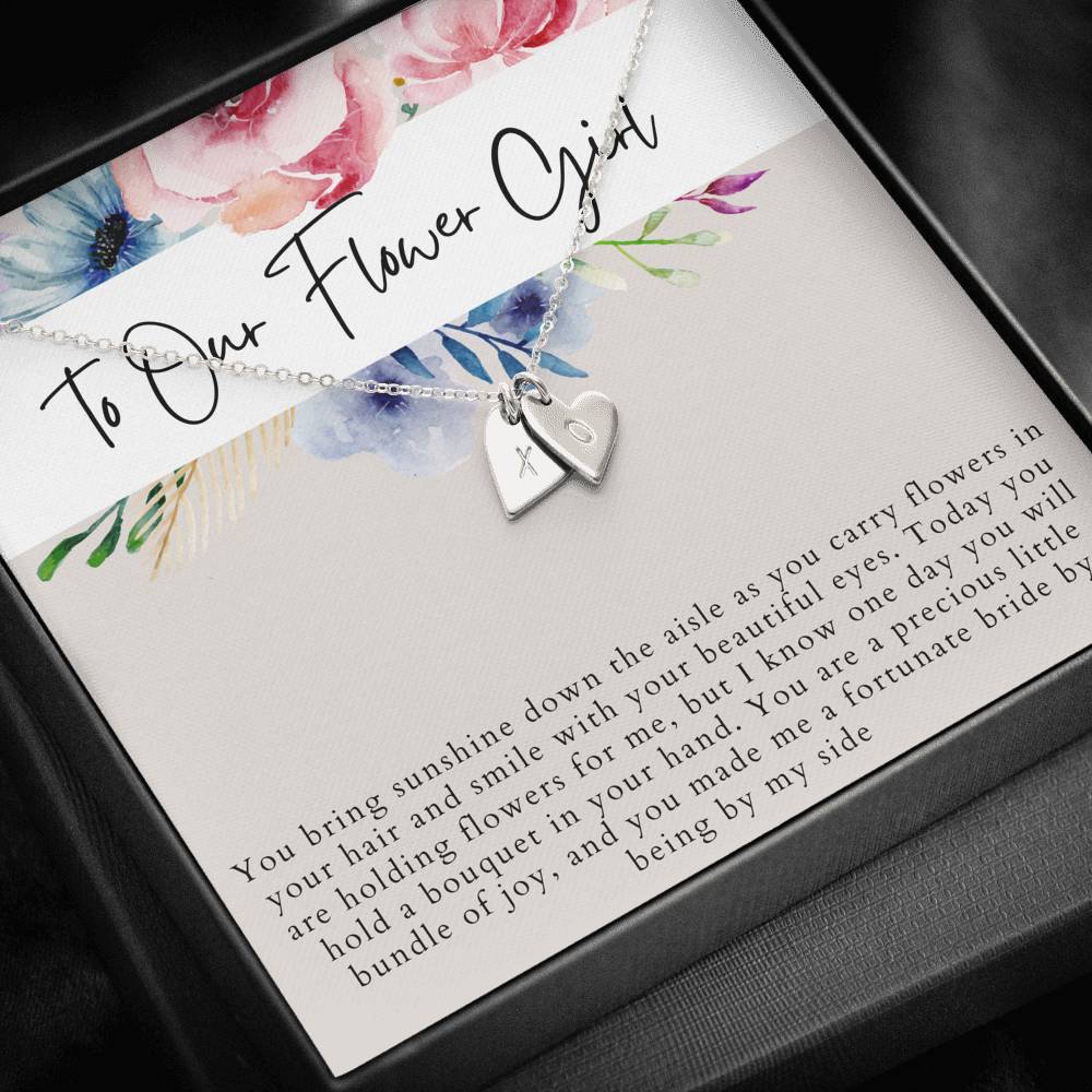 Personalized Gift Necklace for Flower Girl, Flower Girl Thank You Gift, Wedding Party Gifts