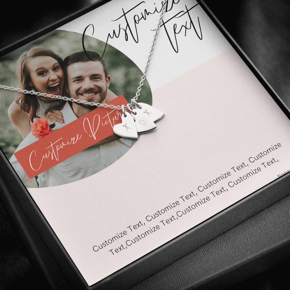 Personalized Gifts, Custom Initials Necklace, Personalized Cards, Custom Text