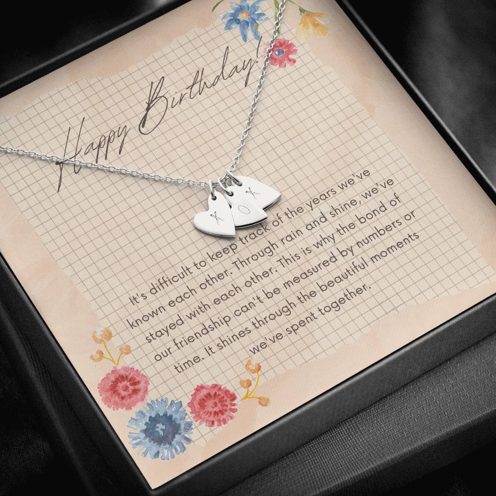 Personalized Heart Necklace for Friend Birthday, Best Friend Birthday Gift