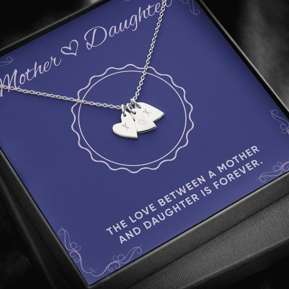 Mother And Daughter Necklace For Daughter Heart Charms Pendant For Her Birthday Graduation Valentines Gift From Mom Women’s Fashion