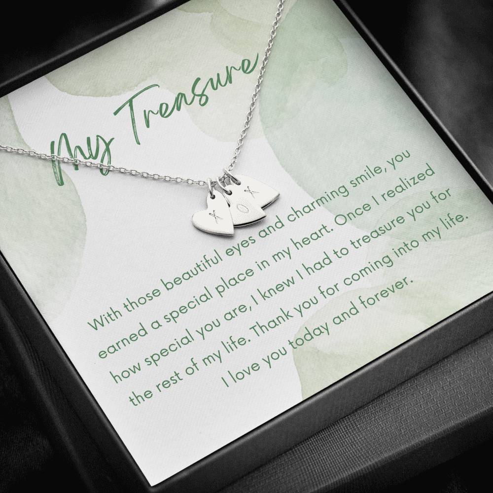 Gift for Girlfriend, Heart Necklace Jewelry for Her, Birthday Gift, Anniversary Gift Box