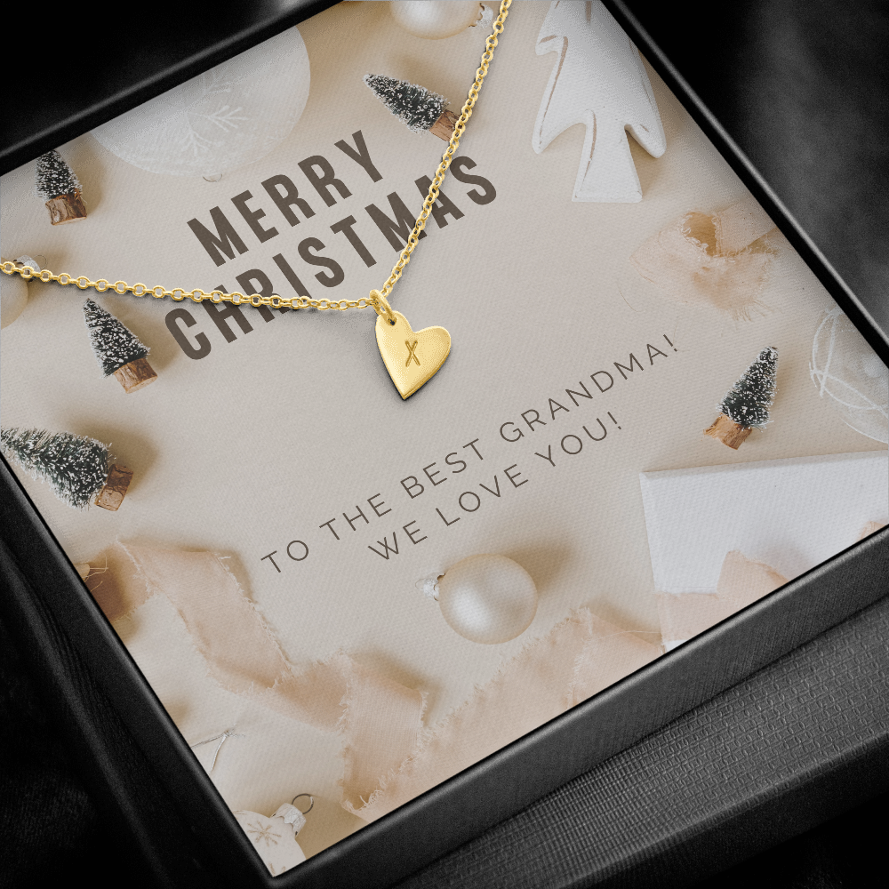 Personalized Christmas Gift for Grandma, Gift Letter Necklace from Grandchildren, Best Christmas Gift for Grandma