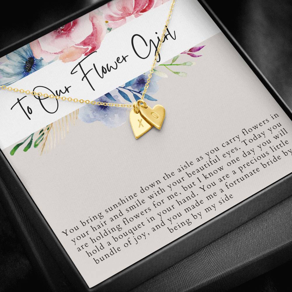 Personalized Gift Necklace for Flower Girl, Flower Girl Thank You Gift, Wedding Party Gifts