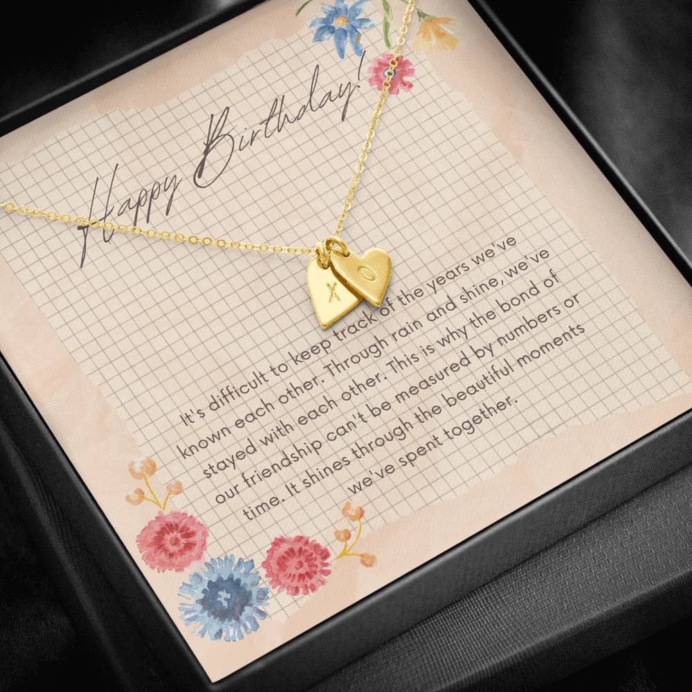 Personalized Heart Necklace for Friend Birthday, Best Friend Birthday Gift