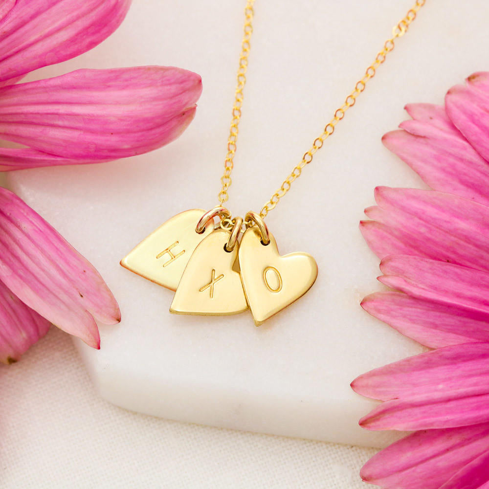 Gift for Future Wife, Gift for Fiancé, Personalized Heart Necklace for Girlfriend