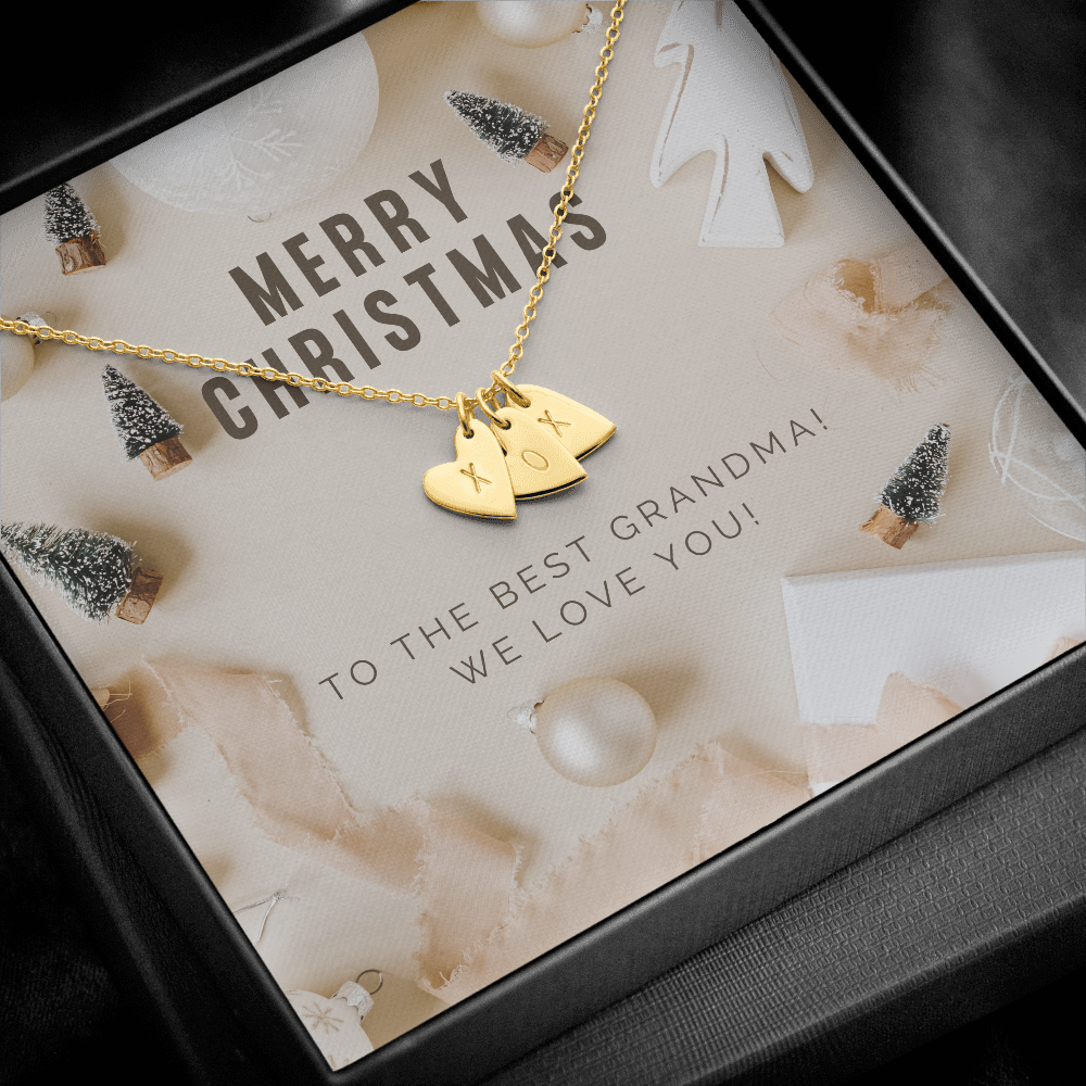 Personalized Christmas Gift for Grandma, Gift Letter Necklace from Grandchildren, Best Christmas Gift for Grandma