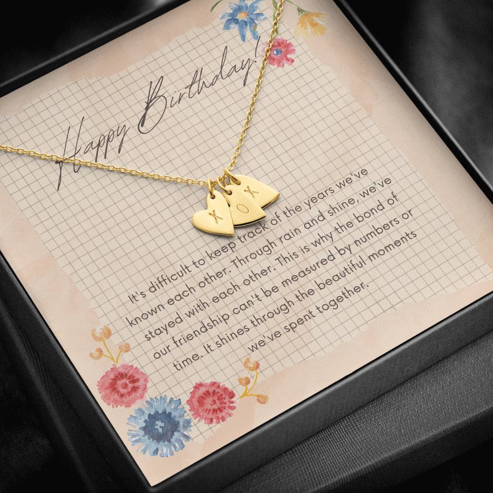 Personalized Heart Necklace for Friend Birthday, Best Friend Birthday Gift