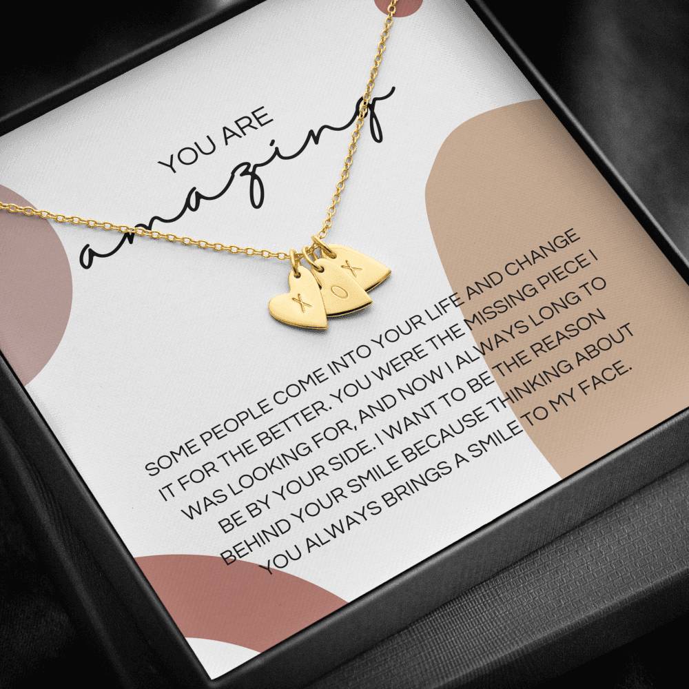 Girlfriend Gift Necklace, Dainty Heart Necklace for Girlfriend