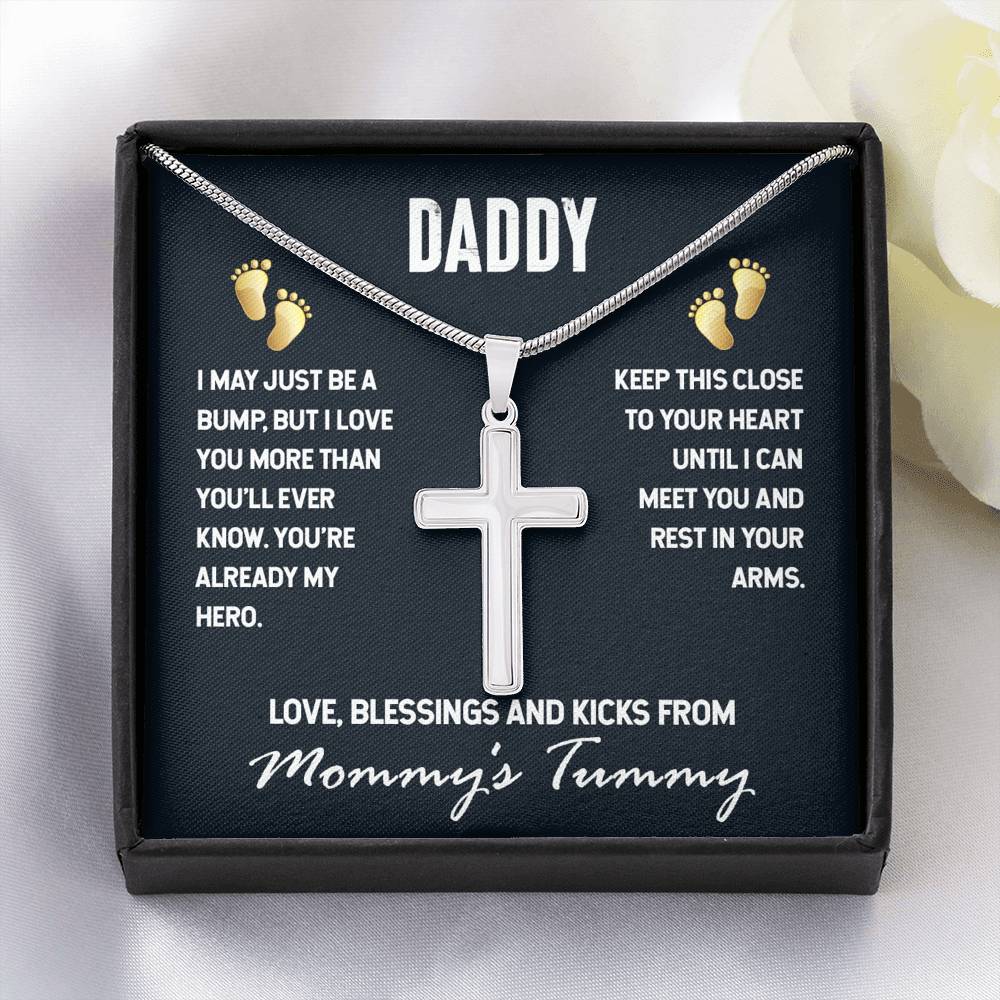 To My Dad, Gift For My Dad, Dad Thank You Gift, Birthday Gift For Dad, Father's Day Gift For Dad, Cross Necklace