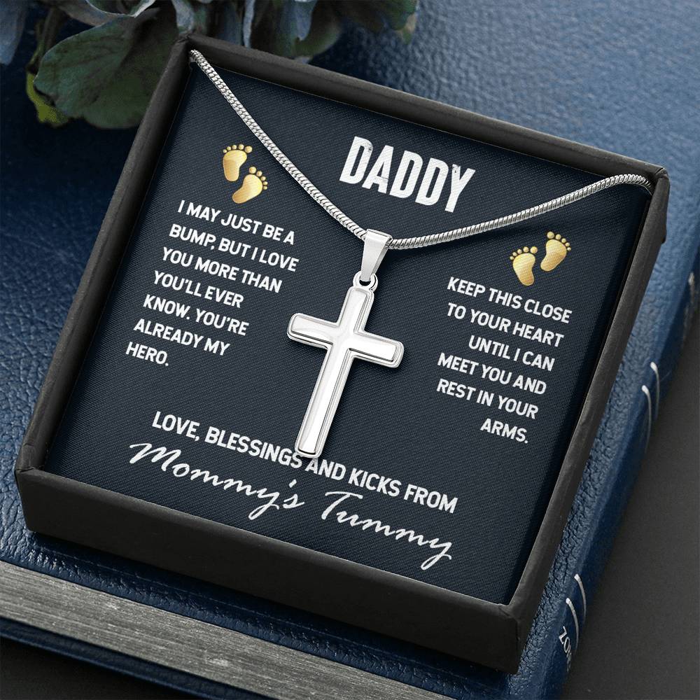 To My Dad, Gift For My Dad, Dad Thank You Gift, Birthday Gift For Dad, Father's Day Gift For Dad, Cross Necklace