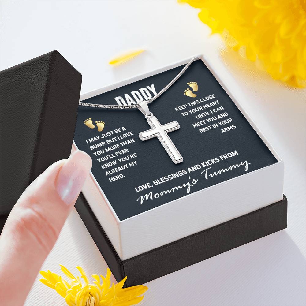 To My Dad, Gift For My Dad, Dad Thank You Gift, Birthday Gift For Dad, Father's Day Gift For Dad, Cross Necklace