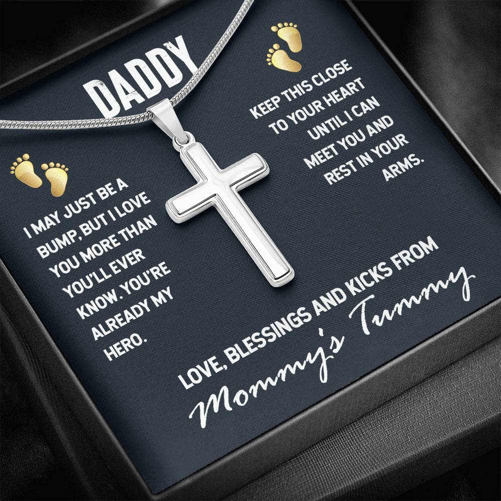 To My Dad, Gift For My Dad, Dad Thank You Gift, Birthday Gift For Dad, Father's Day Gift For Dad, Cross Necklace