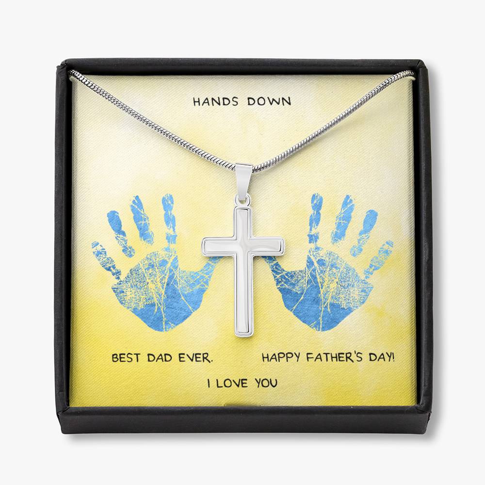 Father Daughter Gift, Father's Day Gift, Father Birthday Gift, Gift For Dad, Father Cross Necklace, Message Card For Dad, Christian Gift Dad