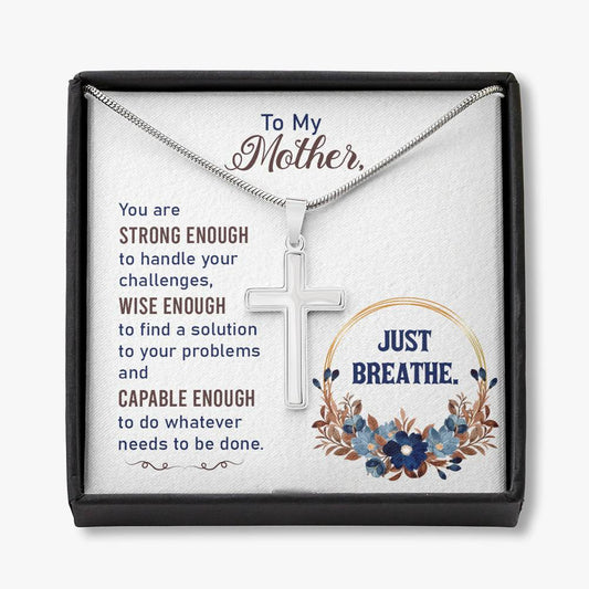 To My Mother, Cross Necklace, Faith Necklace