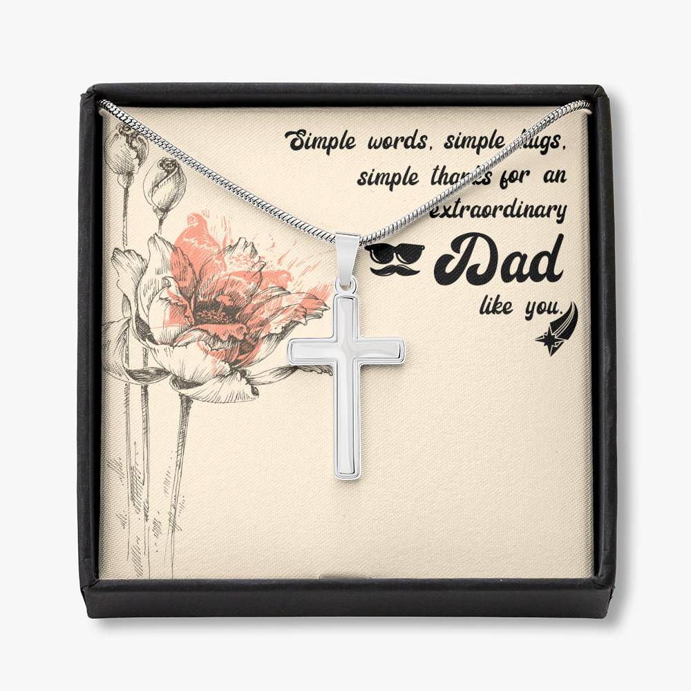 Fathers Day Card / Gift for Dad / Funny card for Dad / Christian Gift / Christian Cross / Religious cross necklace
