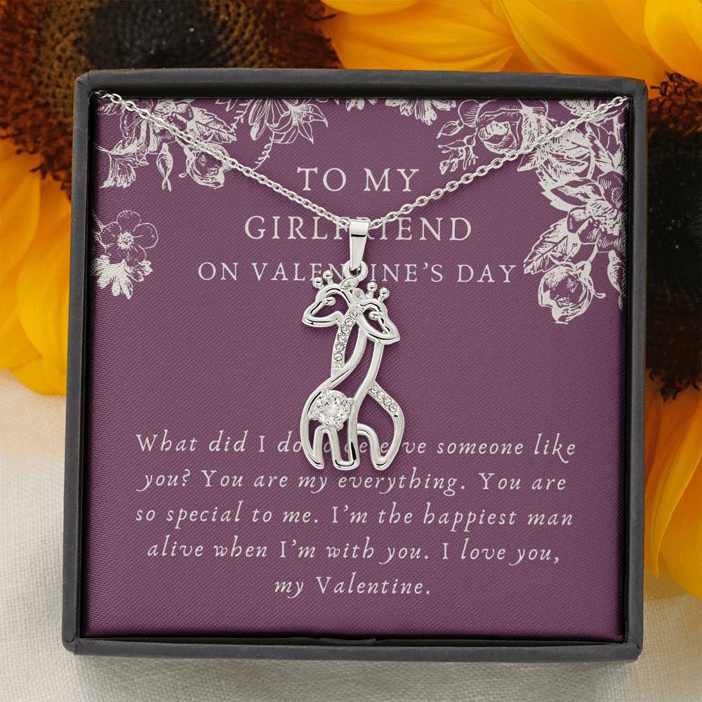 Personalized Necklace Gift To My Girlfriend On Birthday Valentine's Day Engagement Pendent With The Message Card Gift For Women