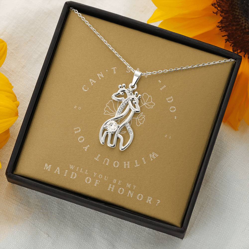 Necklace Gift For Women To Be My Bridesmaid Maid Of Honor On My Bridal Shower Wedding Pendent Gift With The Message Card