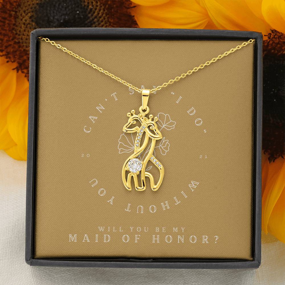 Necklace Gift For Women To Be My Bridesmaid Maid Of Honor On My Bridal Shower Wedding Pendent Gift With The Message Card