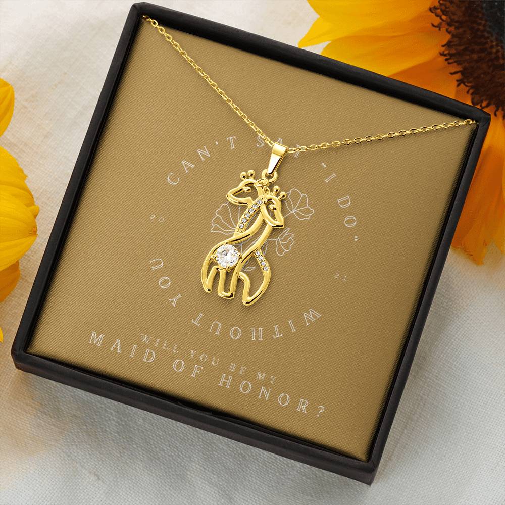 Necklace Gift For Women To Be My Bridesmaid Maid Of Honor On My Bridal Shower Wedding Pendent Gift With The Message Card