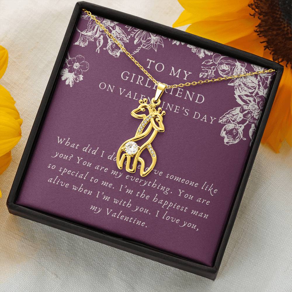 Personalized Necklace Gift To My Girlfriend On Birthday Valentine's Day Engagement Pendent With The Message Card Gift For Women