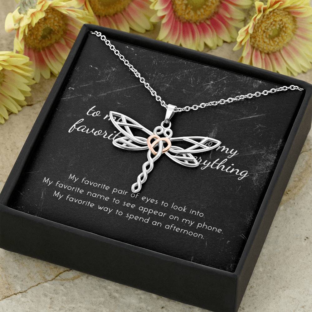 Daughter's Day Necklace Gift To My Daughter Dragonfly Sliver Pendent From Mom