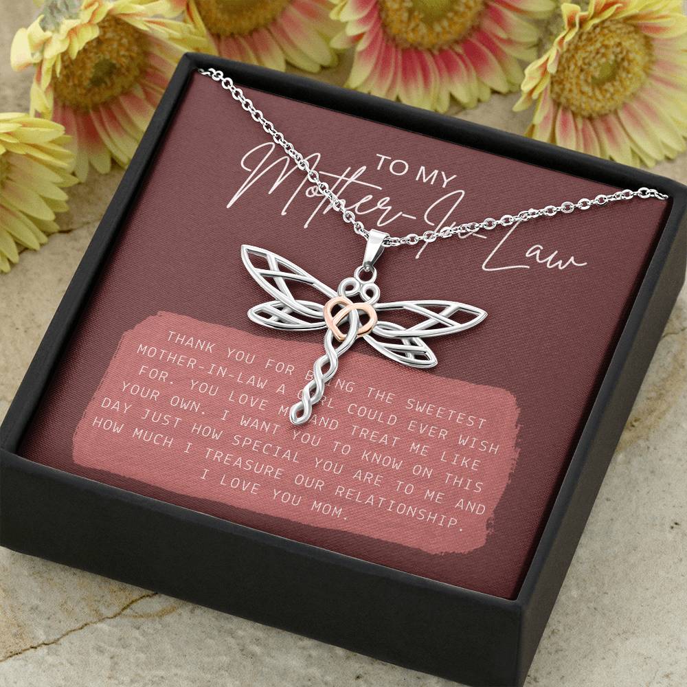 Personalized Necklace Gift To My Mother In Law Step Mom Grandma Thank You Best Relationship Pendent Gift With The Message Card