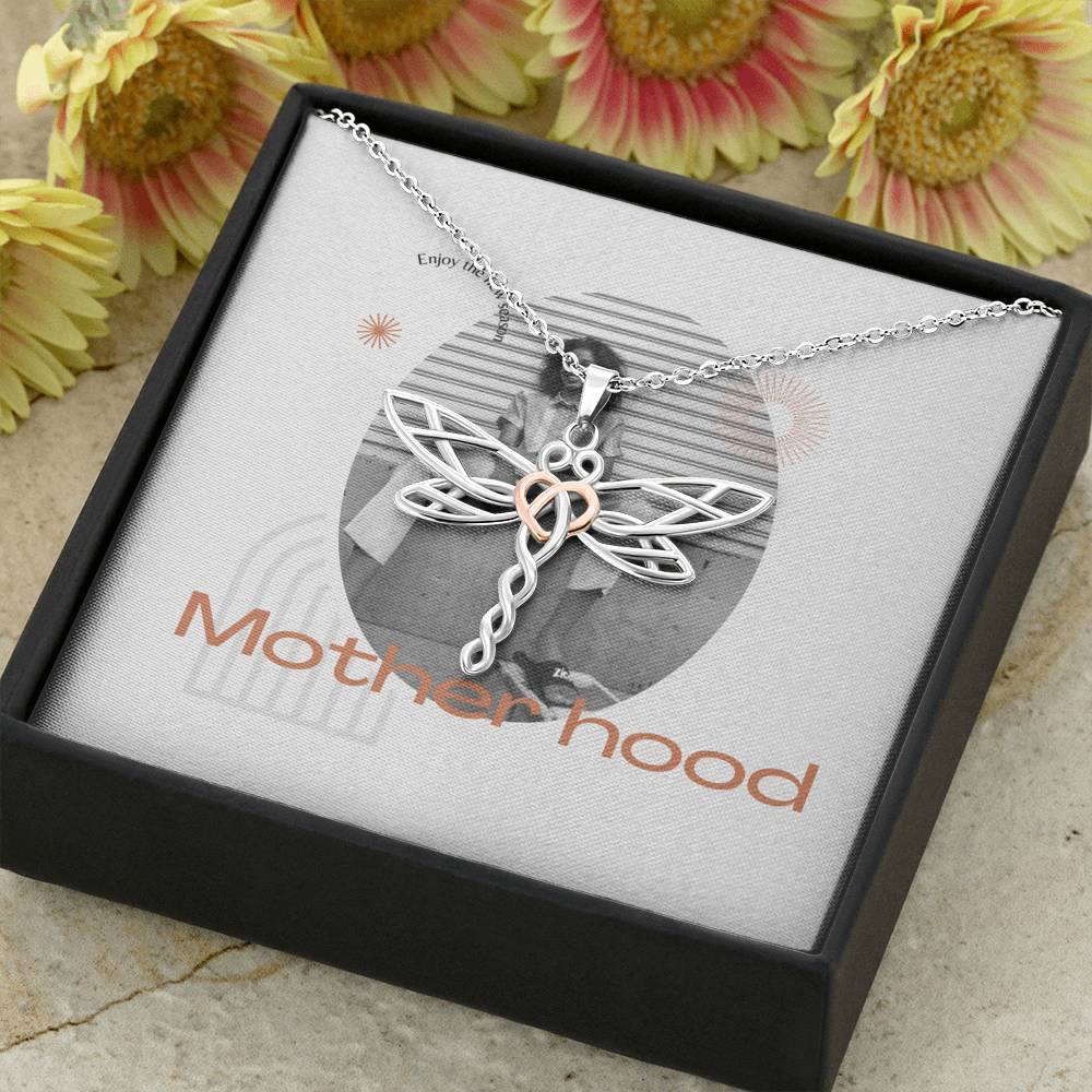 Personalized Gift Mother Necklace for Her Valentines Birthday  Gift Dragonfly Dreams Necklace for Women with Message  Card