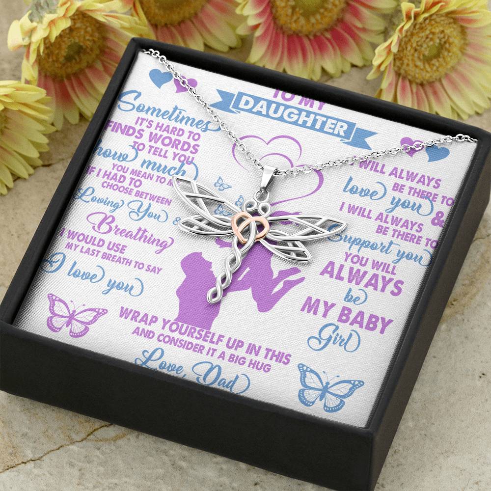 Personalized Gift Daughter Necklace for Her Valentines Birthday  Gift Alluring Dragonfly Dreams for Women with Message  Card