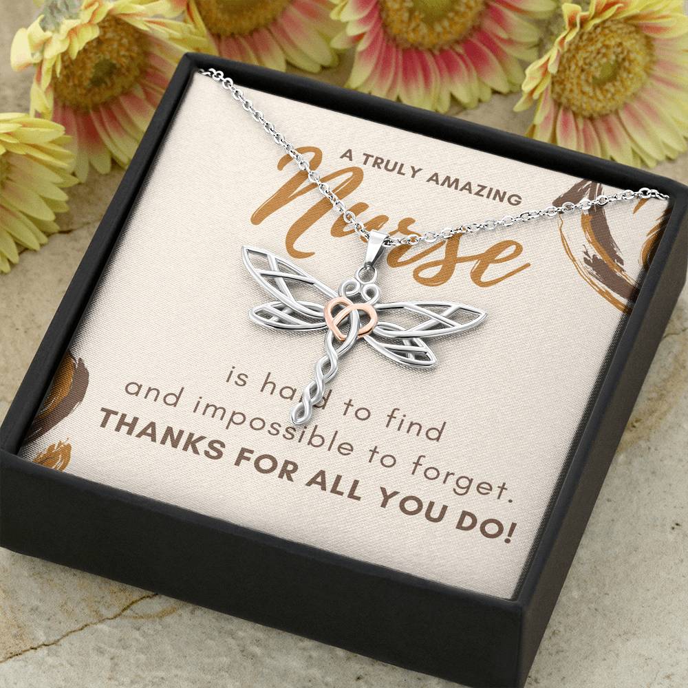 Nurse Necklace Gift Pendant Dragonfly Necklace For Appreciation