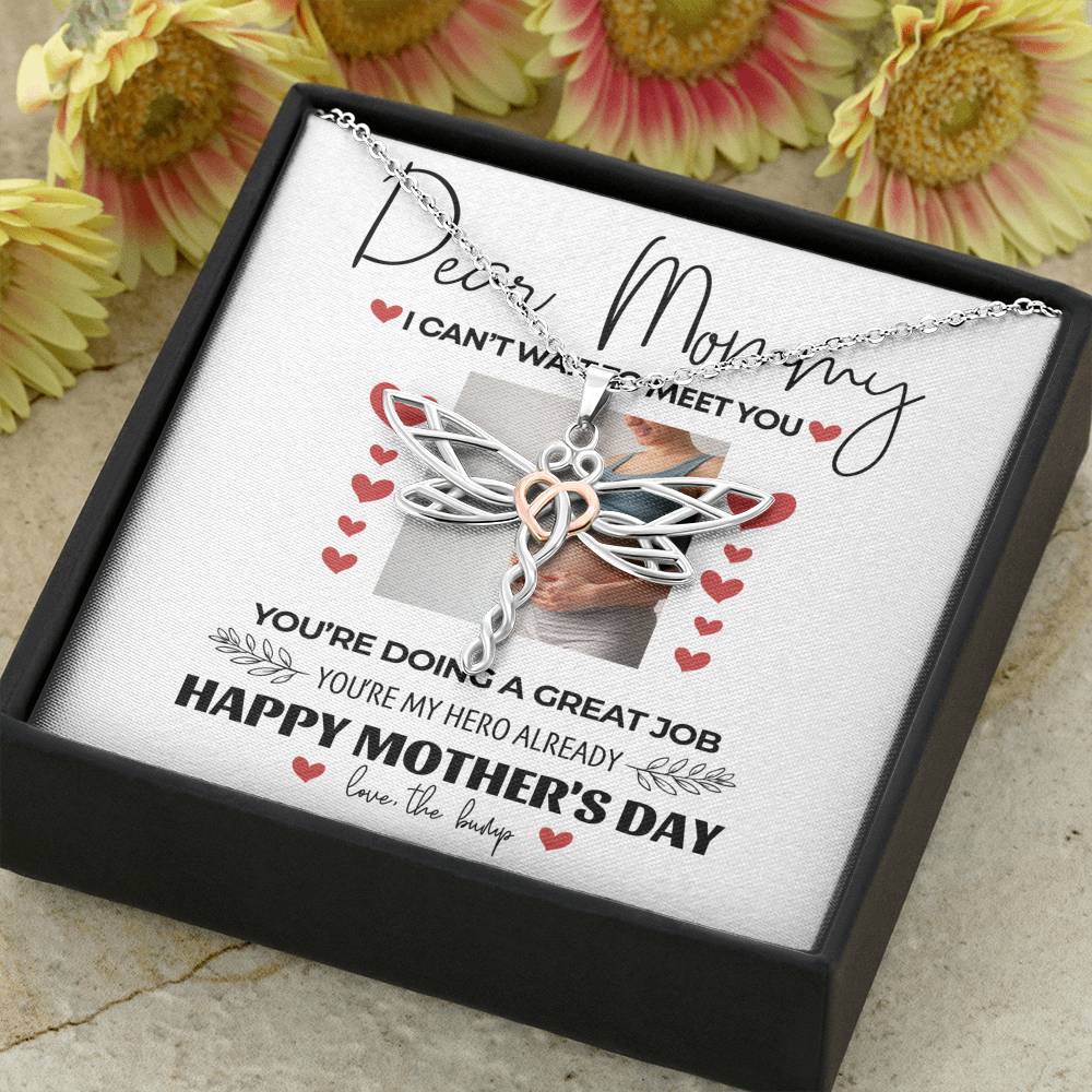 Personalized Necklace Gift To My Mom On Mother's Day Birthday Expected Mommy Pendent Gift With The Message Card