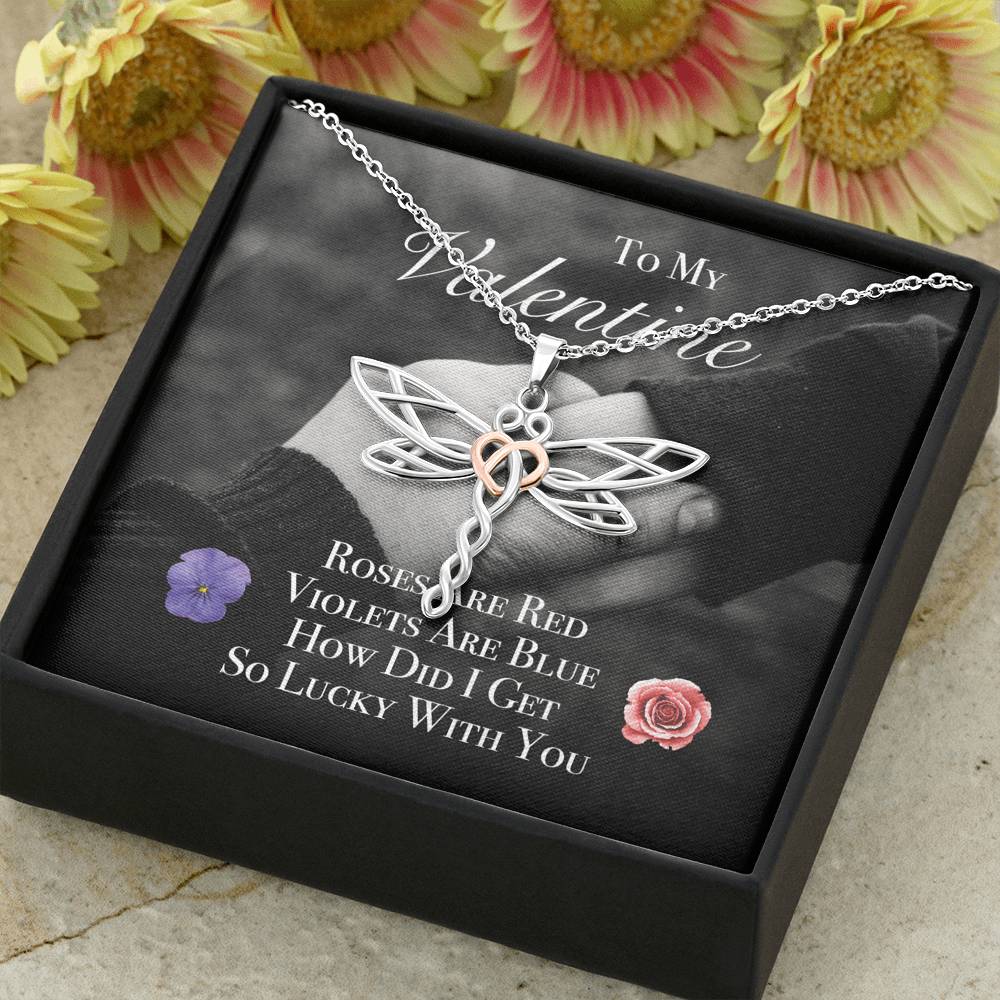 Valentine's Day Necklace Gift To My Wife Girlfriend On Birthday Wedding Anniversary Gift With The Message Card From Husband Boyfriend