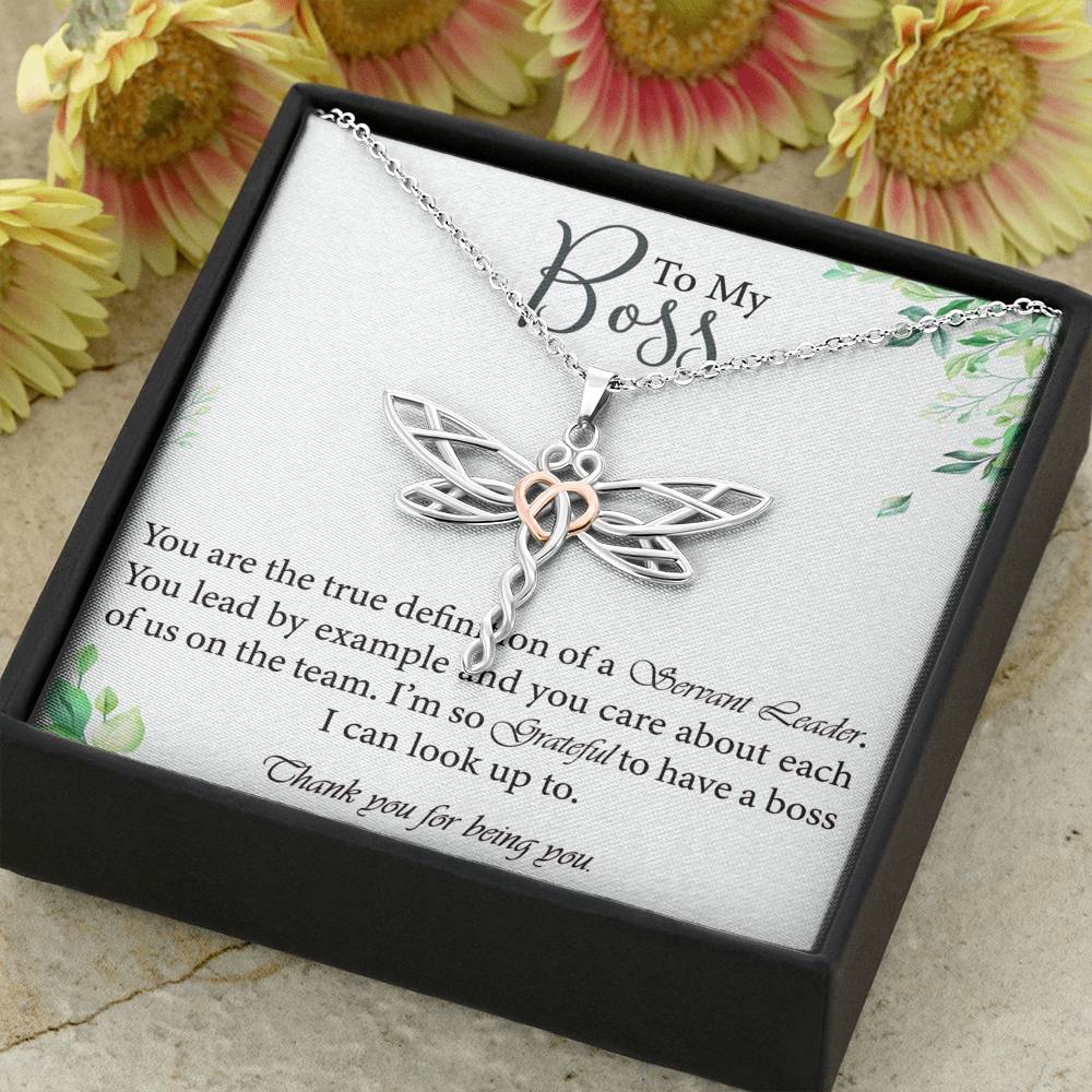 Personalized Necklace Gift For Boss leader Appreciation Pendent From Her Employees