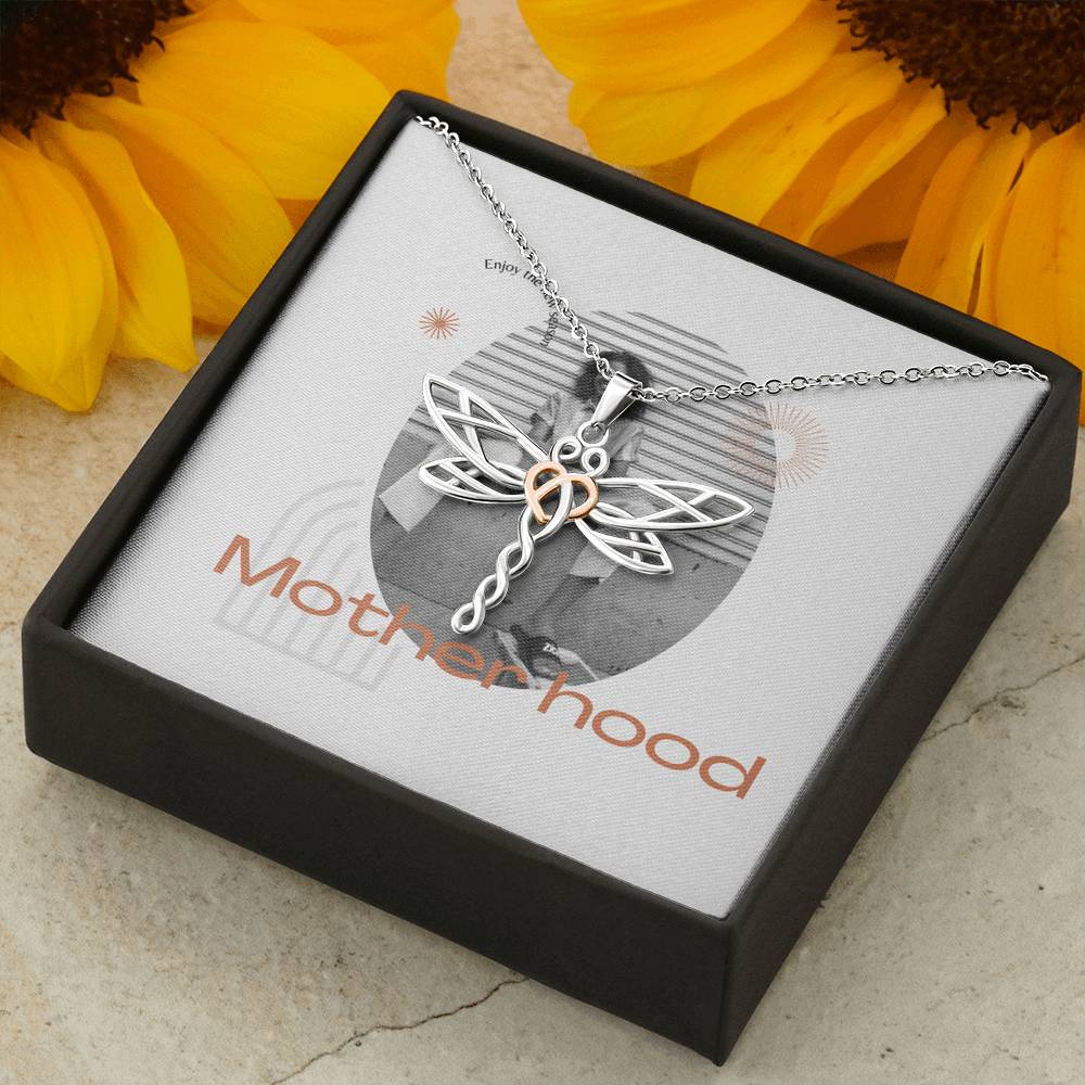 Personalized Gift Mother Necklace for Her Valentines Birthday  Gift Dragonfly Dreams Necklace for Women with Message  Card