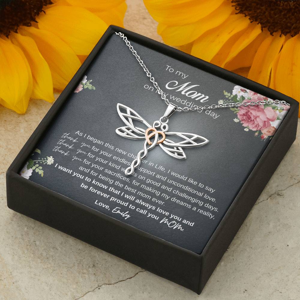 Future MIL Gift Bride Gift To Mom Future MIL To My Mother In Law On Our Wedding Day Charm Necklaces To My Mother In Law On Our Wedding Day Personalized Gift