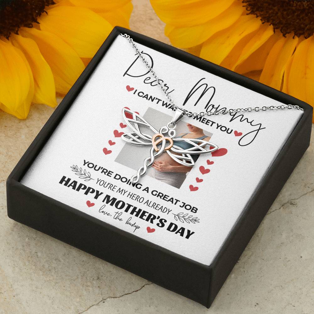 Personalized Necklace Gift To My Mom On Mother's Day Birthday Expected Mommy Pendent Gift With The Message Card
